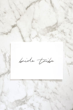 Bride Tribe Post Card - Black