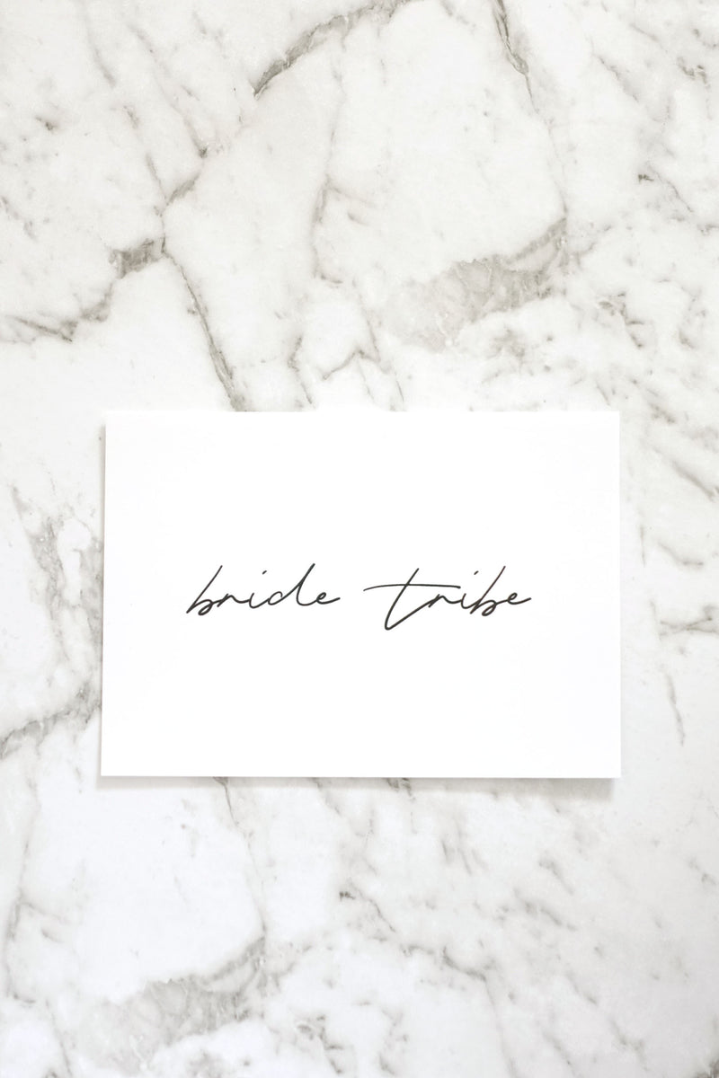 Bride Tribe Post Card - Black