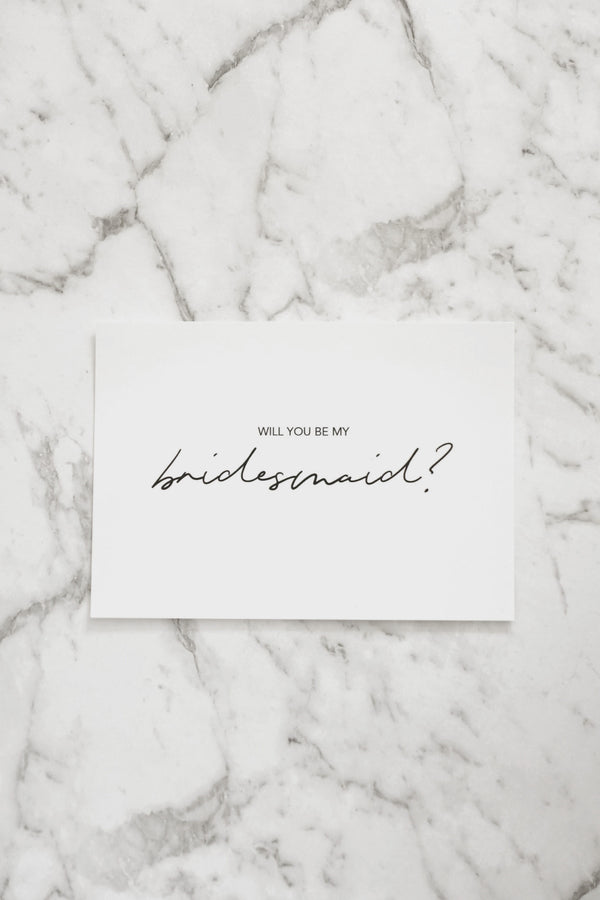 Will you be my bridesmaid Post Card - Black