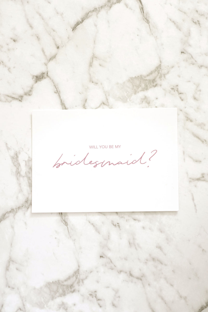 Will you be my bridesmaid Post Card - Pink