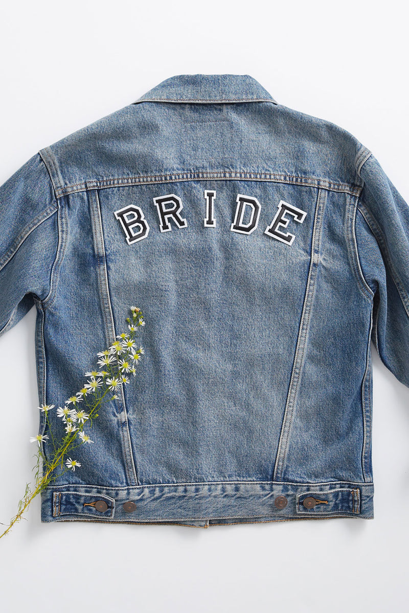 Bride Set - Iron On Letters Black