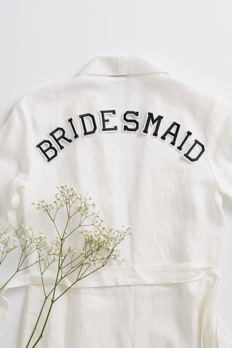 Bridesmaid Set - Iron On Letters Black