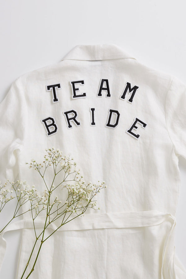 Team Bride Set - Iron On Letters Black