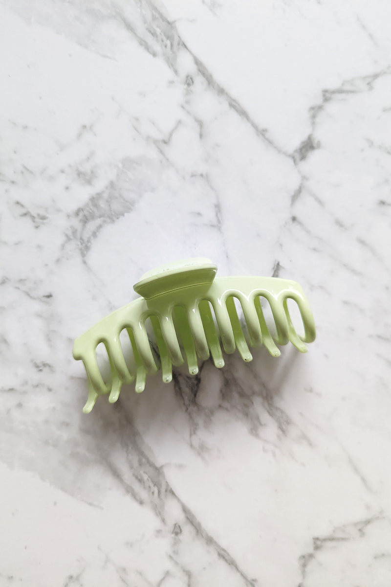 Large Claw Hair Clip - Green