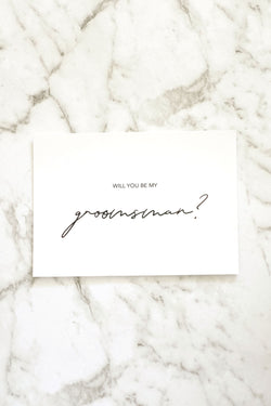 Groomsman Post Card - Black