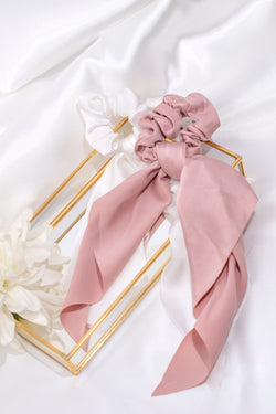 Pink Scrunchie with Ties