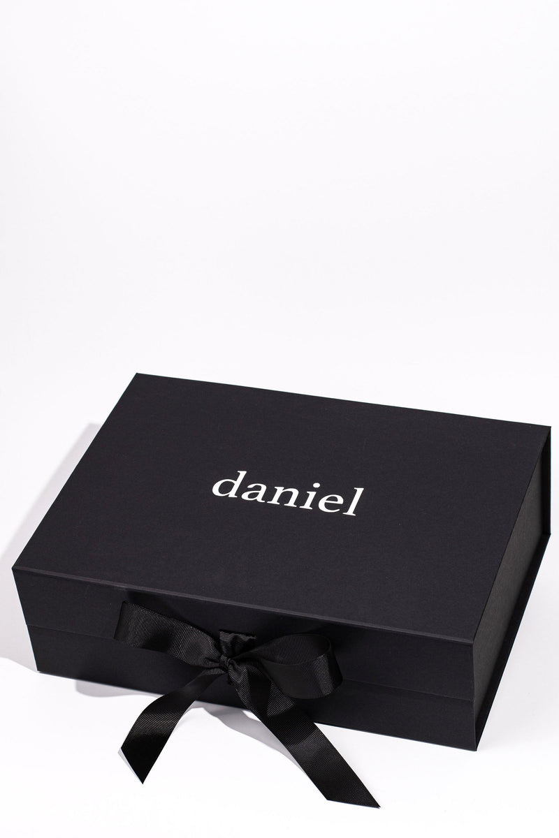 Groomsman Custom Personalised Black Gift Box with Ribbon - Large