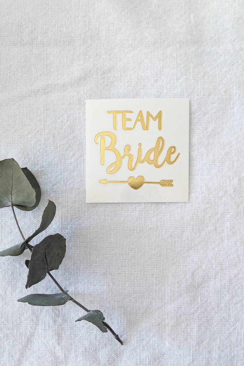 Team Bride Temporary Tattoo