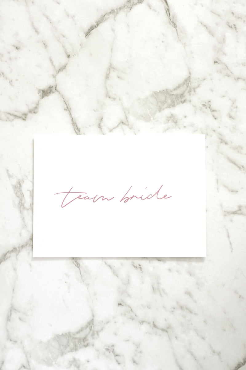 Team Bride Post Card - Pink
