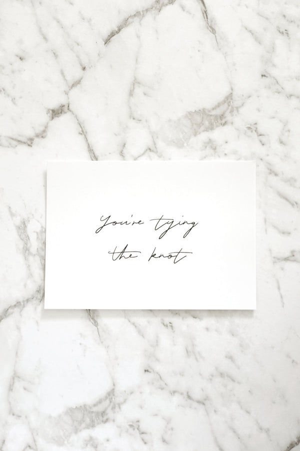 You're Tying The Knot Post Card - Black